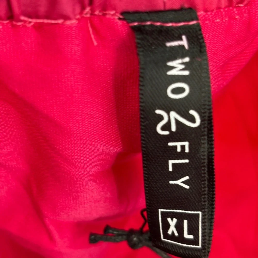 2Fly Co Running Shorts Women XL Pink Southwestern Print Smocked Waist Active